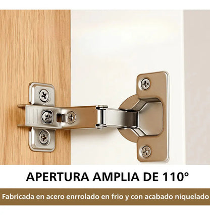 Pack X6 Bisagras Autoreten De Cazoleta 35mm Semi Curva