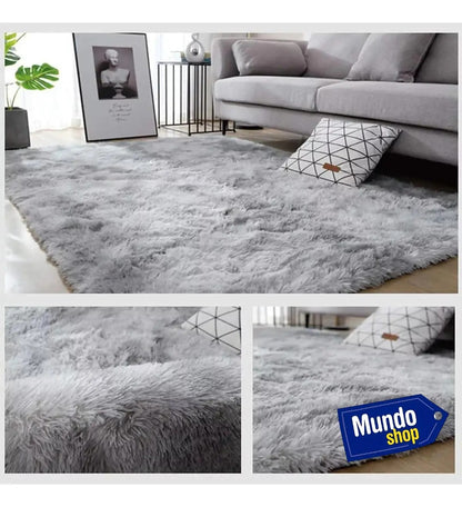 Alfombra shaggy 100 x 150cm color marrón claro diseño de la tela veteado 1.5 m 1 m