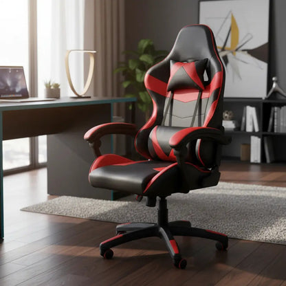 Escritorio gamer negro + silla gamer ergonómica regulable