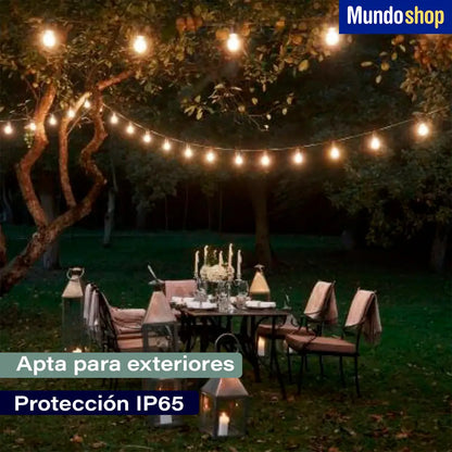Guirnalda guia de luces LED solar 7.5 mts luz cálida