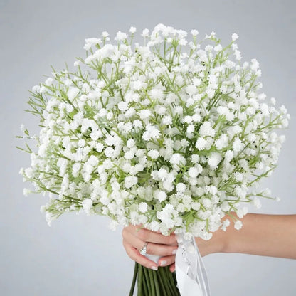 Ramo De 8 Piezas De Gypsophila Artificial Decorativa Blanco