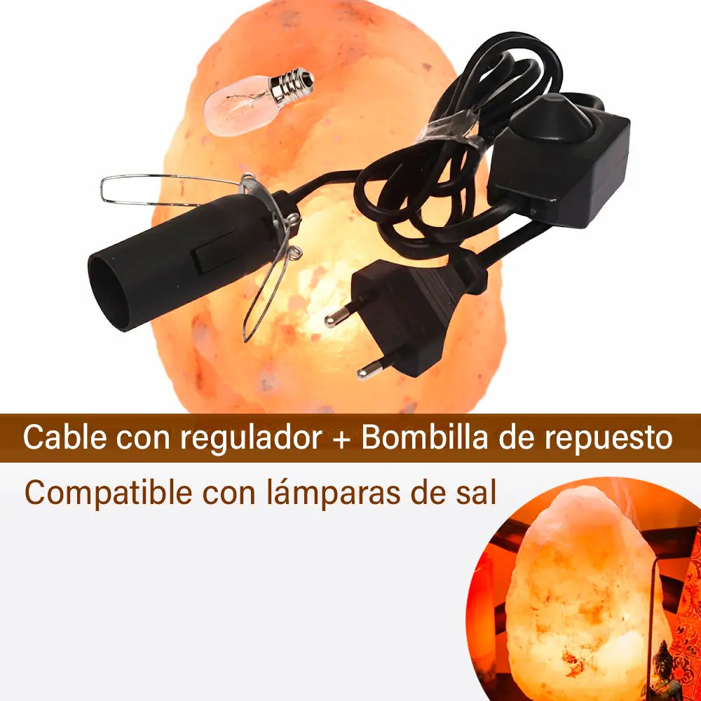 Cable + bombita de respuesto para lamparas de sal