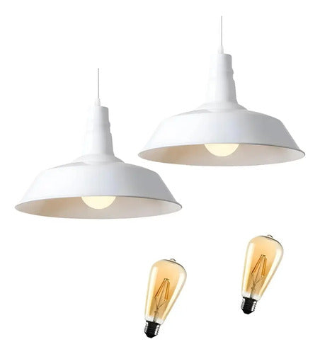 Lampara Colgante De Techo Vintage X 2 Unidades