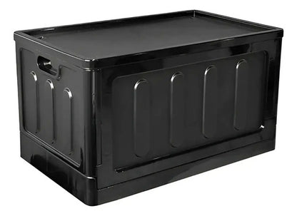 Canasto Caja Multiuso Plegable 75 Litros Apilable Negro