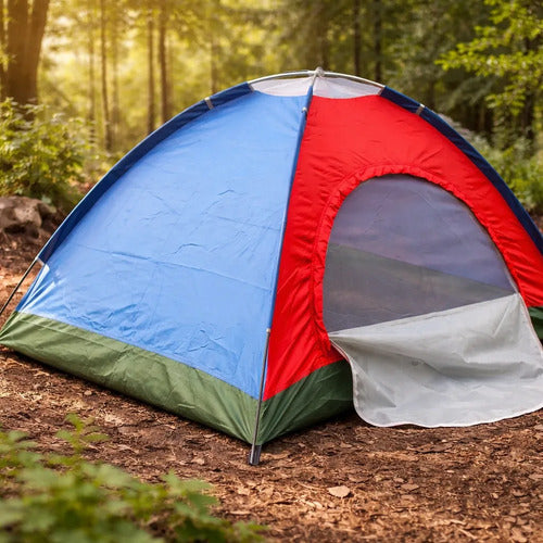 Carpa Outter Camping Para Dos Personas 2,0 X 2,0 M Nylon Rojo