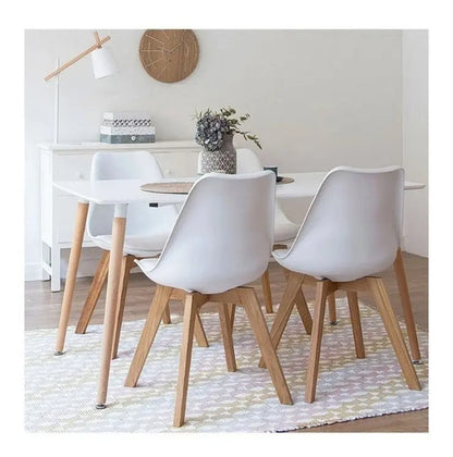 Mesa Eames Rectangular Blanca O Negra 120 X 80 Cm Blanco