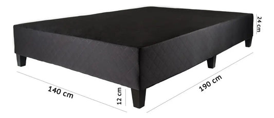 Box para sommier capitoneado con patas dos plaza