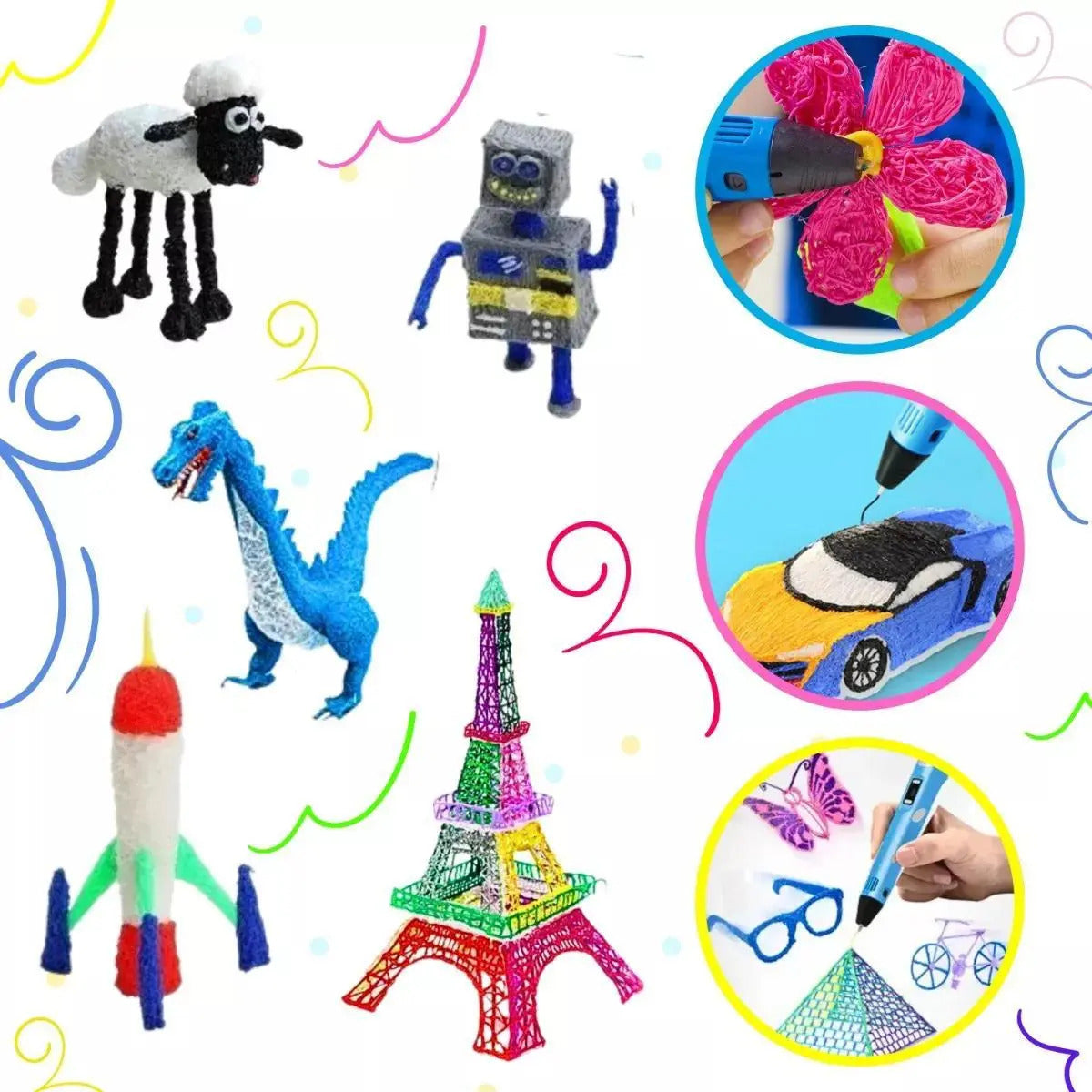 Lápiz 3d impresora 3d + filamento caneta 3d