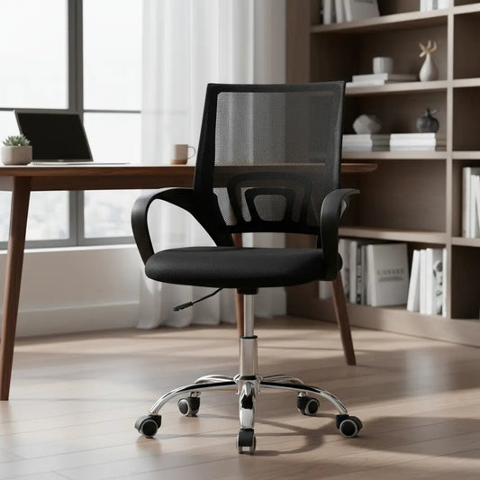 Silla giratoria de escritorio oficina regulable ergonómica negro