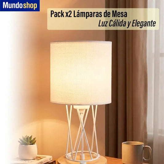 Pack x2 lampara mesa escritorio portatil con pantalla