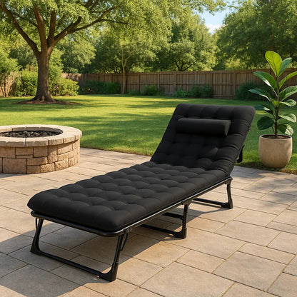 Outter silla reclinable camping cama acolchonada plegable jardin