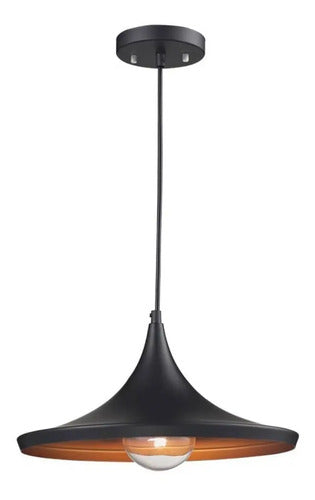 Lampara Colgante De Techo Nórdica Metal Negro Negro