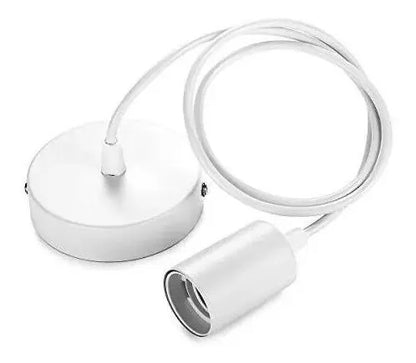 Pack Lampara Colgante Portalamparas Metal Vintage + Bombita