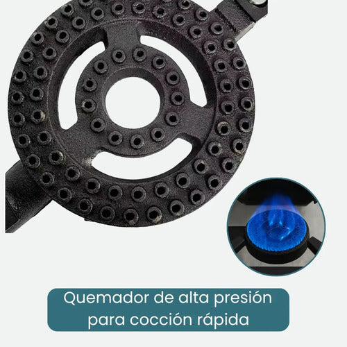 Anafe Portátil Outter 1 Hornalla Negro Gas Envasado Camping