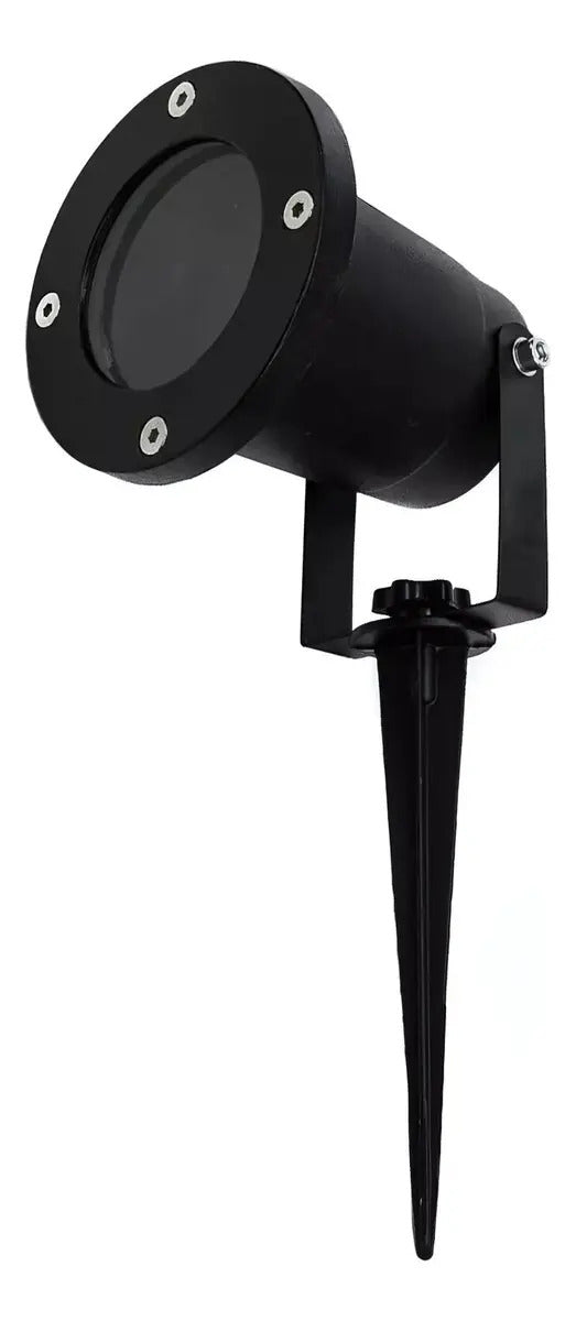Lampara estaca jardin LED jabalina exterior pincho piso GU10 negro