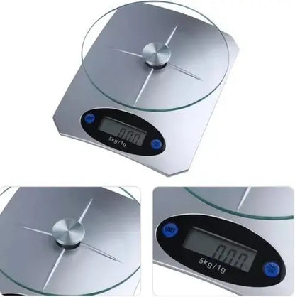 Balanza cocina digital precisión 1g-5kg vidrio
