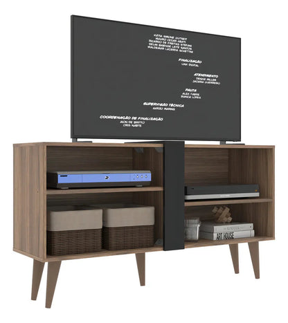 Rack TV Mundo Muebles Soberano mdp 42 pulgadas marrón 4 estantes