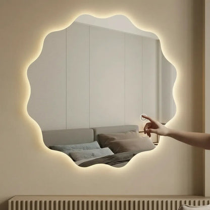 Espejo Touch Sin Marco Con Luz Led 60cm Diámetro Táctil Blanco