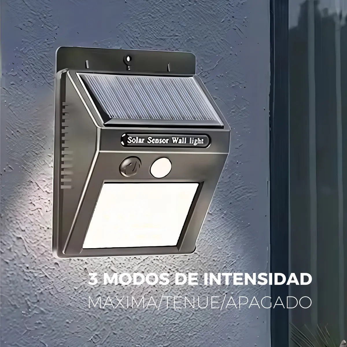 Pack x10 focos solares LED exterior con sensor luz fria