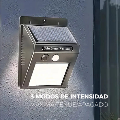 Pack x10 focos solares LED exterior con sensor luz fria