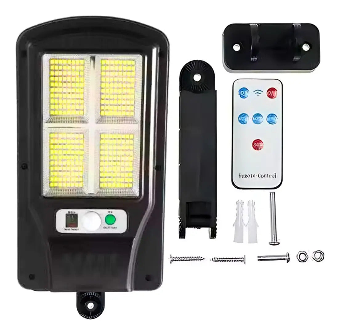 Foco reflector LED solar sensor de movimiento seguridad