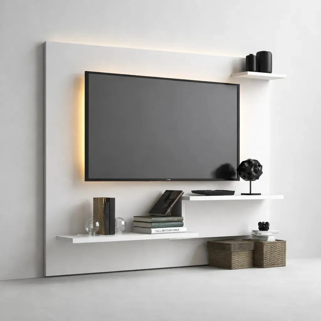 Panel rack TV Filadelfia nordico 42 pulgadas madera