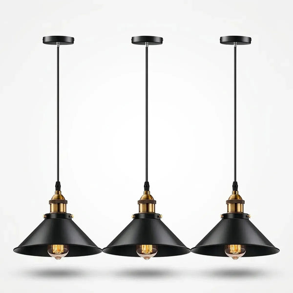 Lampara colgante metal oro vintage - 3 -