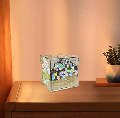 Lámpara De Espejo Cubico Con Forma De Tulipan Blanco