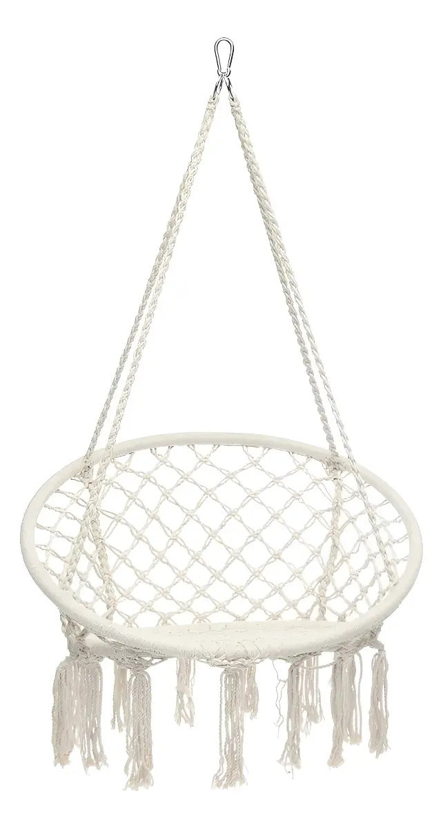 Silla hamaca circular cuerda para interior o exterior