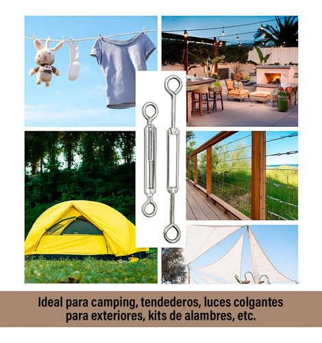 Tensores De Alambre M5 Acero Inoxidable 304 Ajustables 10pcs