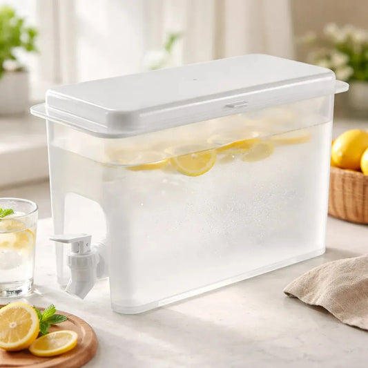 Dispensador de líquidos 3,5l con tapa ideal jugos bebidas blanco