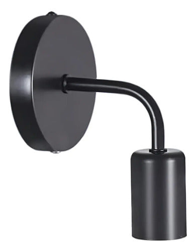 Lampara Aplique De Pared Minimalista Metal Nordico Estructura Negro