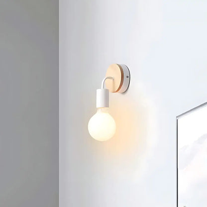 Pack x2 aplique lampara nordica de metal para pared Nairobi blanco