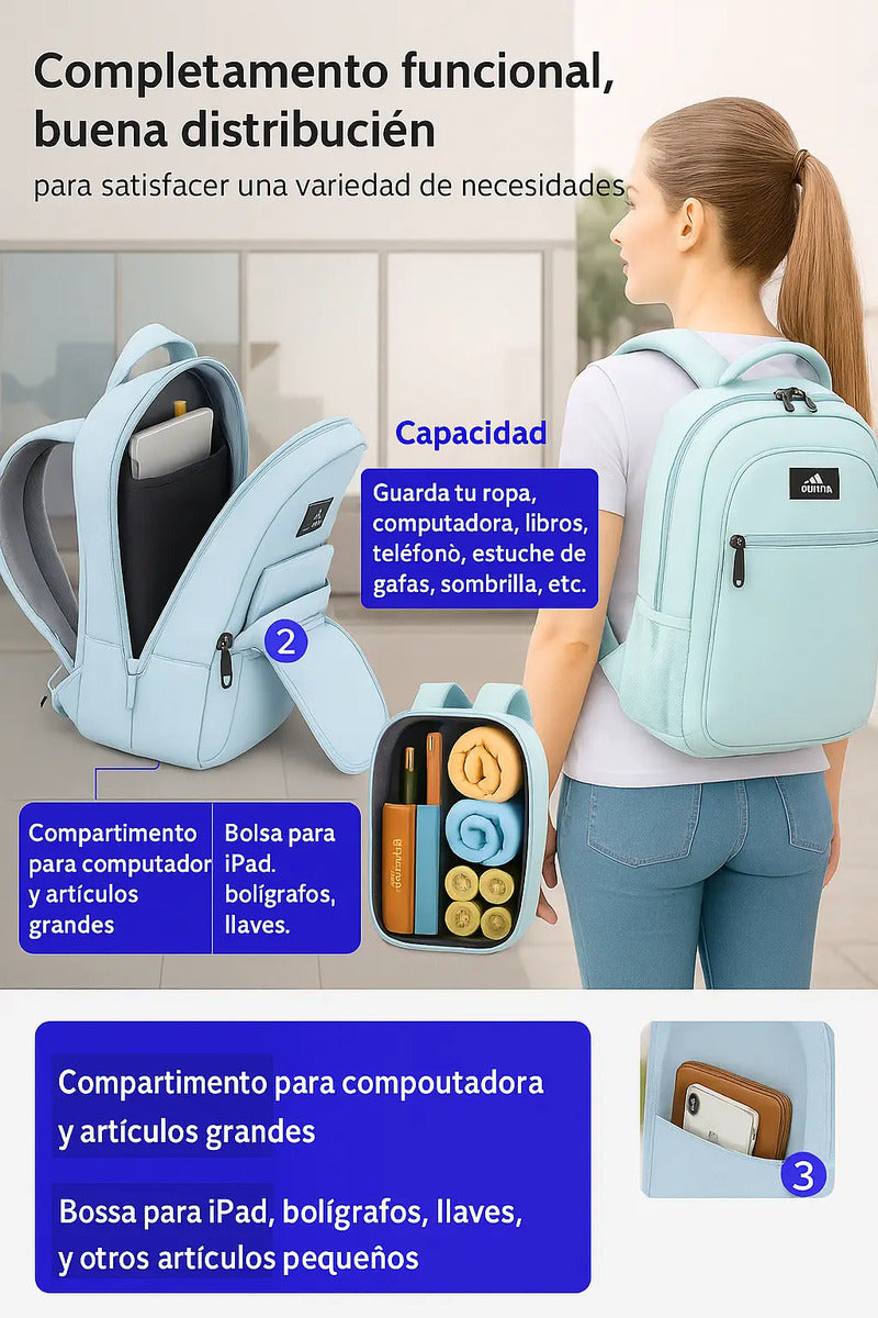 Mochila multiuso urbana viaje porta notebook Matein 1007 28l