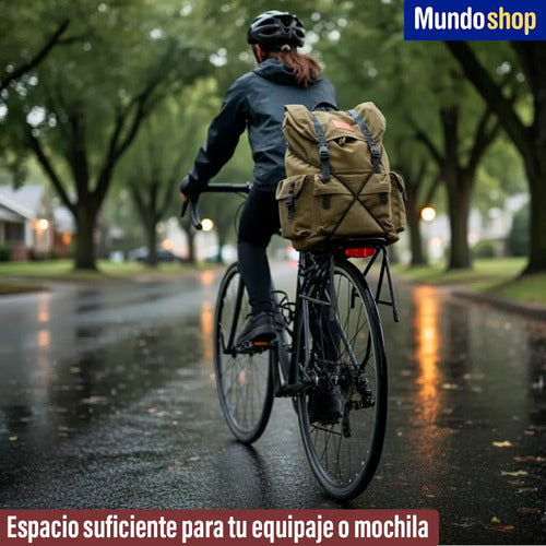 Parrilla Bicicleta Portaequipaje Aluminio Viaje Equipaje Negro