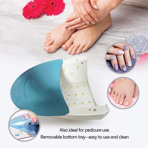Lampara Uv Led Secador Uñas Profesional En Gel Premium 48w