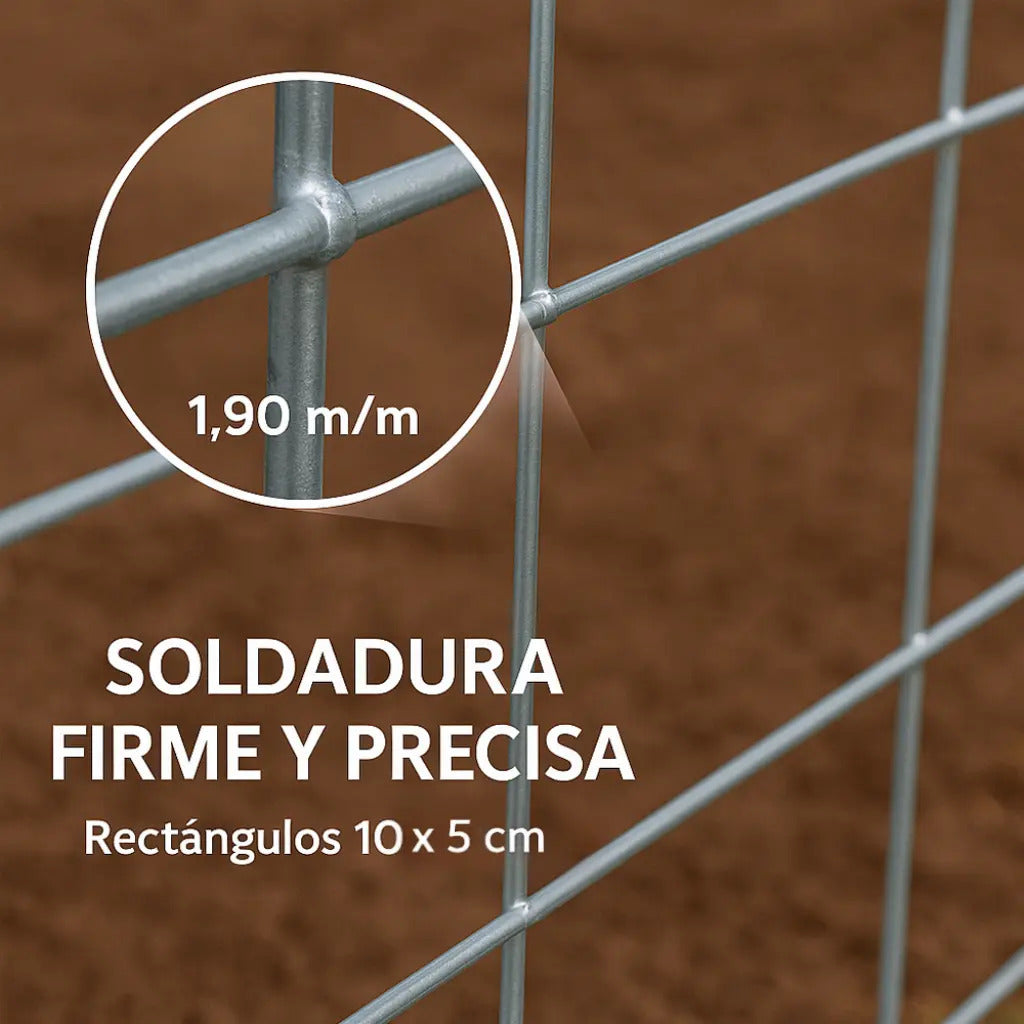 Tejido malla electrosoldada galvanizada rollo 1.0m x25 mts alumino