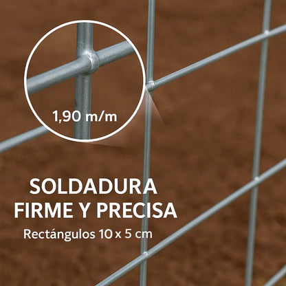 Tejido malla electrosoldada galvanizada rollo 1.0m x25 mts alumino