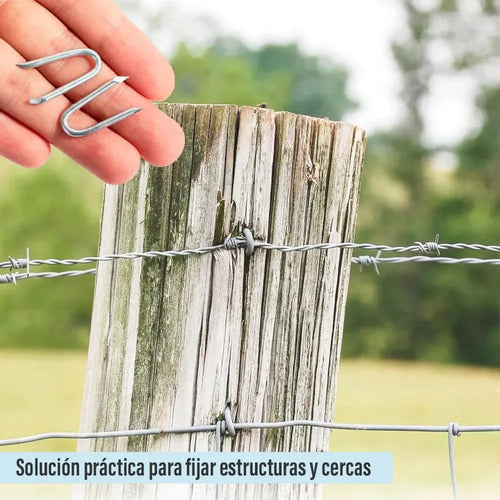 Clavo Grampa Para Tejido - Galvanizados En U Resistente 0 Mm