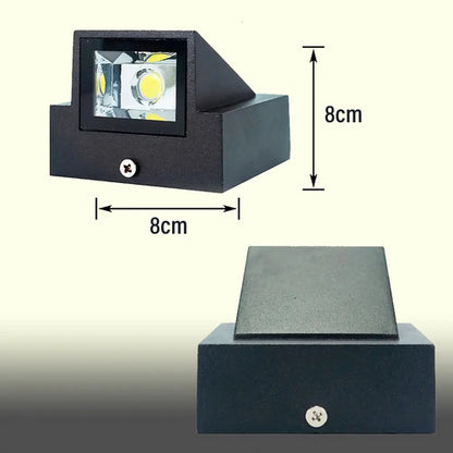 Pack X 6 Aplique Exterior Jardin Con Led 3w Luz Metal Negro