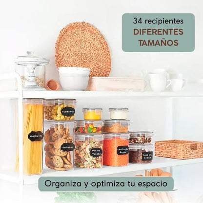 Recipientes herméticos 34 contenedores