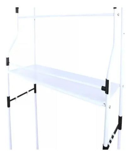 Mueble Organizador Sobre Inodoro Baño 3 Estantes Acero Blanco