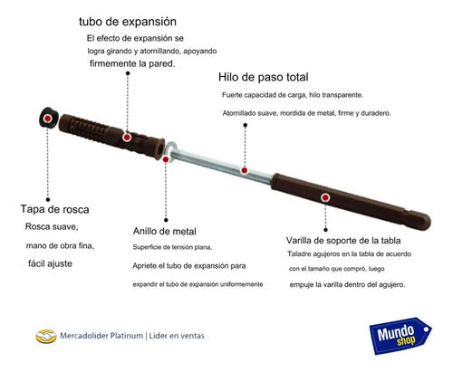 Soporte Invisible Para Estantes Flotantes Juego Resistente Marrón