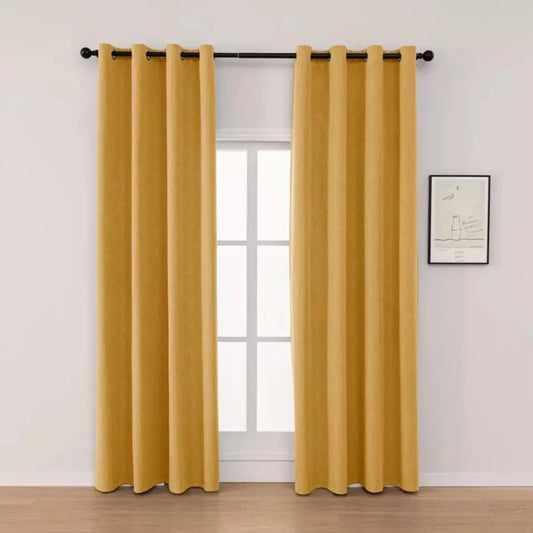 Cortina 2 paños 140 x220 cm textura lino blackout