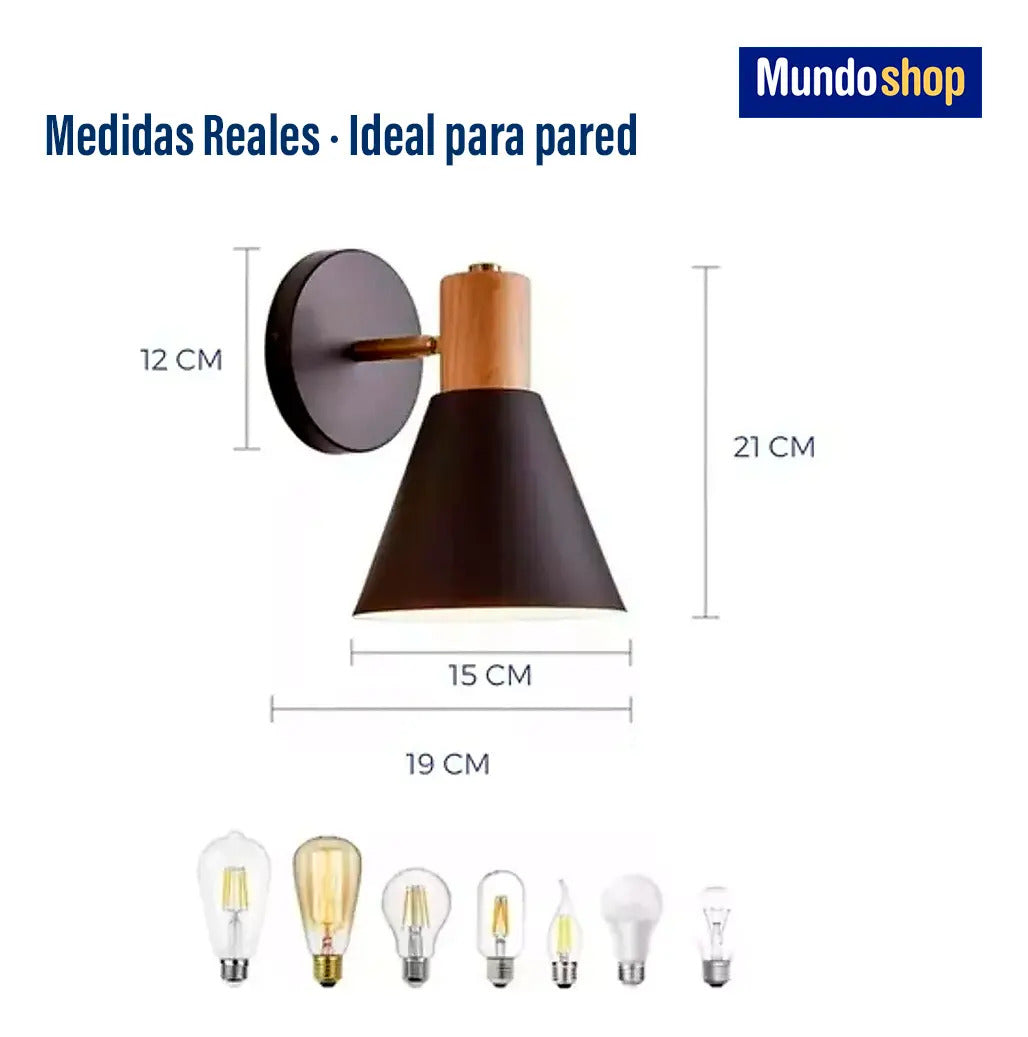 Pack x2 aplique nórdico metal blanco con detalle madera