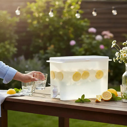 Dispensador de líquidos 3,5l con tapa ideal jugos bebidas blanco