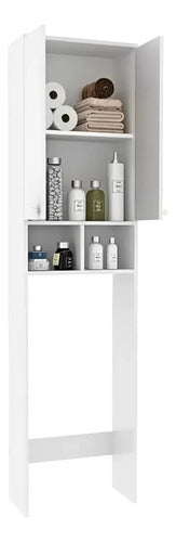 Mueble Para Baño Sobre Inodoro Con 2 Puertas Y 2 Estantes Blanco