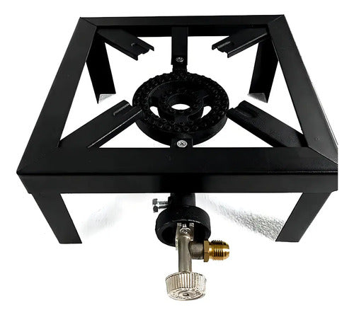 Anafe Portátil Outter 1 Hornalla Negro Gas Envasado Camping