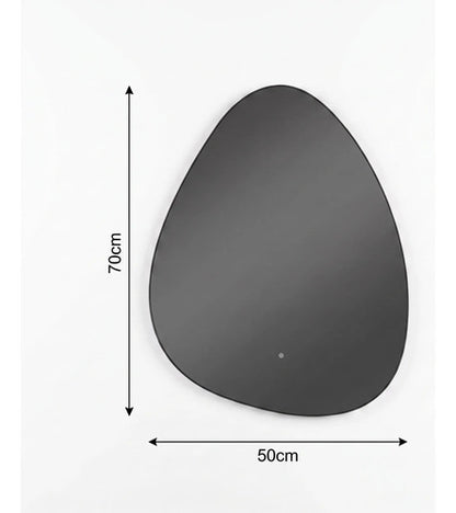 Espejo Touch Gota Sin Marco Con Luz Led 70x50cm Táctil Blanco