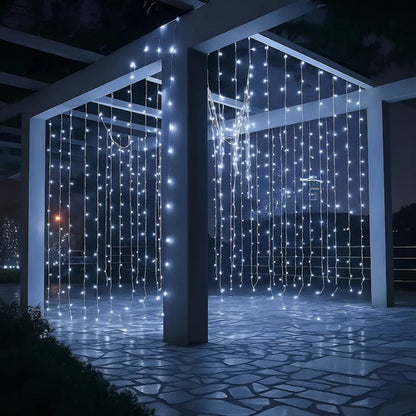 Cortina Led 300tira 2x2 Metros Navidad Bodas Luces Fría